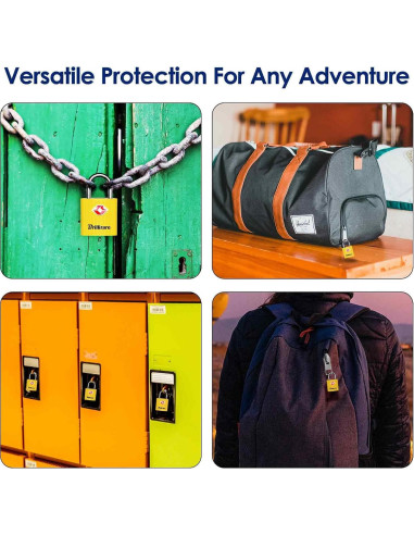 4 Candados de Equipaje TSA Brillirare Amarillo, 22.68g