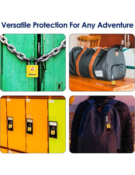 4 Candados de Equipaje TSA Brillirare Amarillo, 22.68g