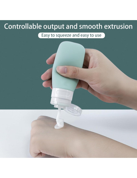 Zlongron Botellas Mini Silicona 60ml A Prueba de Fugas - 4 Piezas