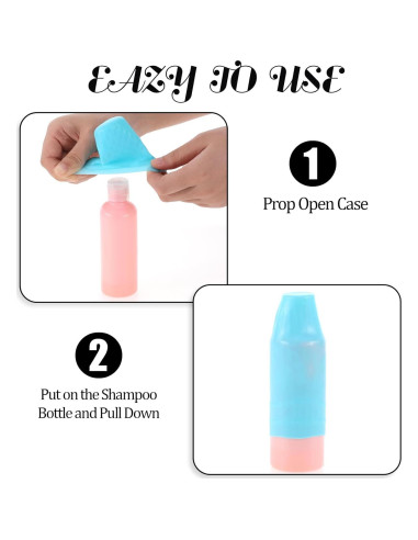 8 Fundas de Silicona para Botellas de Viaje a Prueba de Fugas