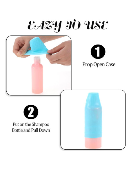 8 Fundas de Silicona para Botellas de Viaje a Prueba de Fugas