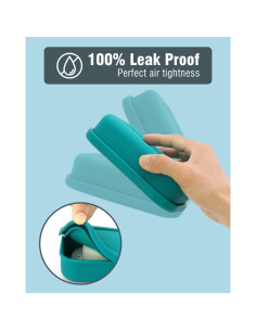 Estuche de Jabón de Viaje AIMAIAIMAI Verde a Prueba de Fugas 2