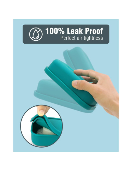 Estuche de Jabón de Viaje AIMAIAIMAI Verde a Prueba de Fugas