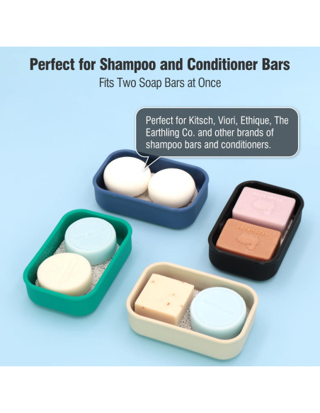 Estuche de Jabón de Viaje AIMAIAIMAI Verde a Prueba de Fugas