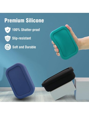 Estuche de Jabón de Viaje AIMAIAIMAI Verde a Prueba de Fugas