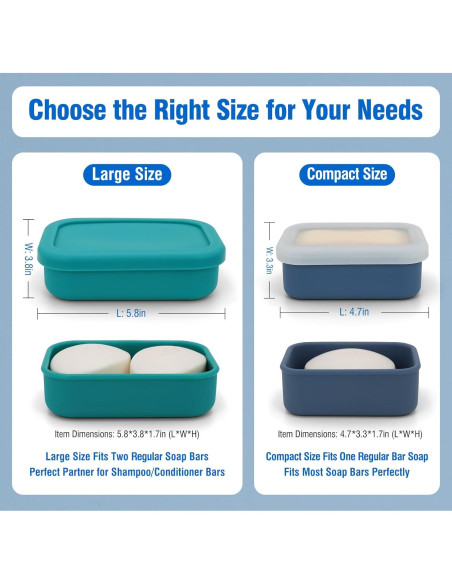 Estuche de Jabón de Viaje AIMAIAIMAI Verde a Prueba de Fugas