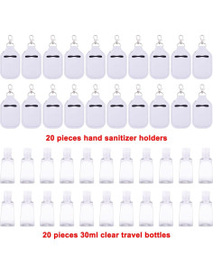 Duufin Set de Botellas de Viaje 40 Piezas 30ml Blancas 2