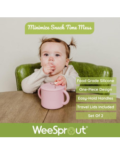 Set de 2 Contenedores de Snack WeeSprout Silicona Grado Alimenticio 2