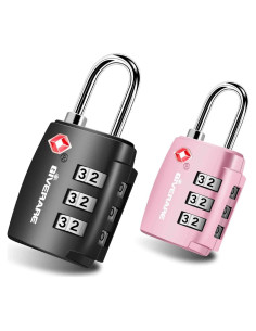 2 Candados de Equipaje GIVERARE TSA-551 Combinación 3 Dígitos