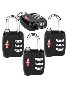 Candados TSA iGuruTr 4-Pack Combinados Livianos 54g