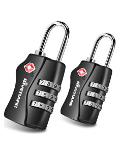 2 Candados de Equipaje GIVERARE TSA-338 Combinación 3 Dígitos