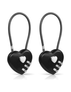 Candado de Combinación YAODHAOD Corazón 3 Dígitos Negro