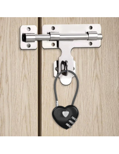 Candado de Combinación YAODHAOD Corazón 3 Dígitos Negro 2