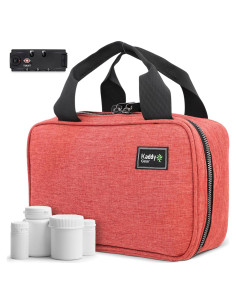Organizador de Pastillas Kaddy con Cerradura TSA - Rojo