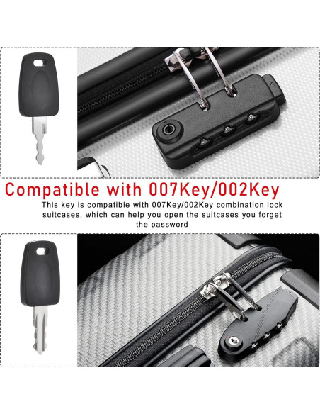 2 Llaves Compatibles Master Luggage 007 002 Celeyearnirs