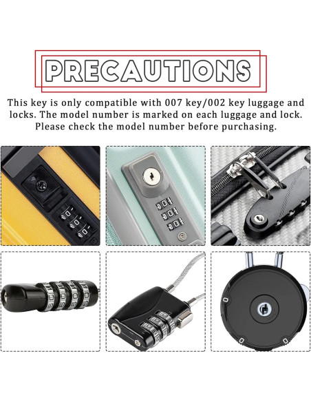2 Llaves Compatibles Master Luggage 007 002 Celeyearnirs