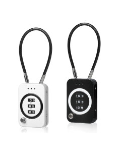 Candado de Combinación BARRYSAIL BS-CL-BW 3 Dígitos Negro/Blanco