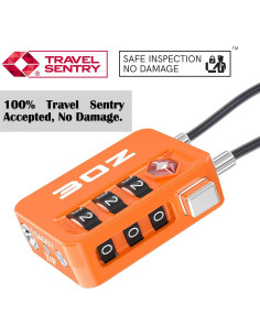 Candados de Equipaje TSA 3OZ Naranja 2 Paquete Combinación 2