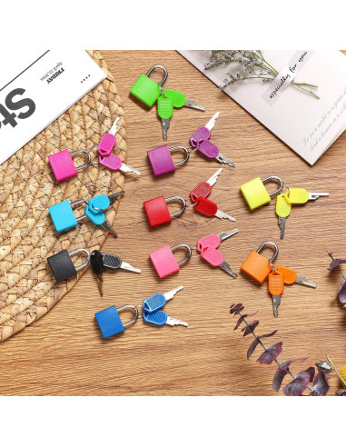 Candados Mini Ripeng 4 Pcs con Llave Multicolor 3.18cm