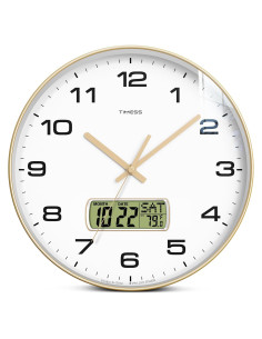 Reloj de Pared TIMESS P59 30 cm Silencioso con LCD