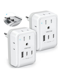 Adaptador de Enchufe de Viaje VINTAR 7 en 1 Tipo C 17W