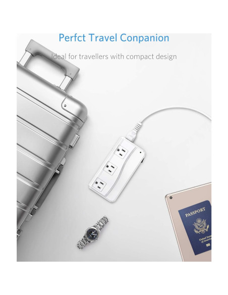 Adaptador de corriente internacional BESTEK 250W 4 USB Blanco