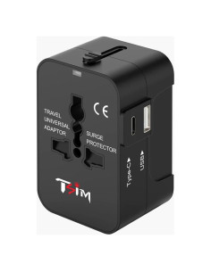 Adaptador de Viaje Universal TSIM con USB C y SIM Internacional