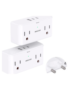 Adaptador de Enchufe de Viaje BESHON 7 en 1 Tipo C Europeo