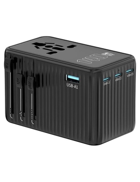Adaptador de Viaje Universal FATYER 140W con 3 USB-C y 1 USB-A Adaptador de Viaje Universal FATYER 140W con 3 USB-C y 1 USB-A