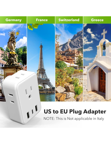 Adaptador de Enchufe de Viaje BN-LINK Tipo C 7-en-1 USB