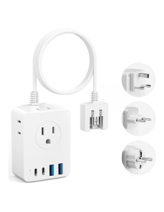 Adaptador de Enchufe de Viaje Kakyanill 8 en 1 con USB