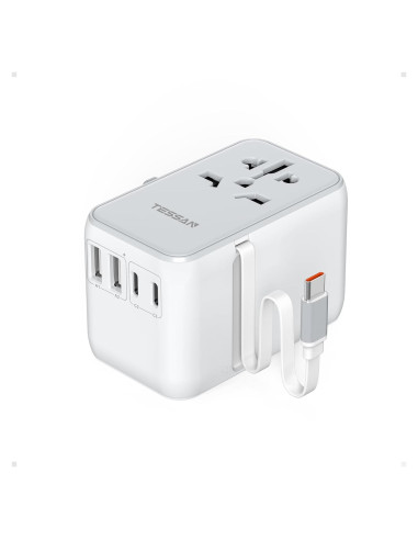 Adaptador de Viaje Universal TESSAN 35W con 6 Puertos USB