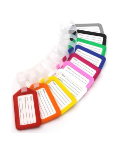 10 Etiquetas de Equipaje WJPOPHN Multicolor 8.6x4.8 cm