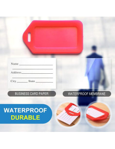 10 Etiquetas de Equipaje WJPOPHN Multicolor 8.6x4.8 cm 2