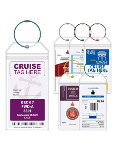 Etiquetas de Equipaje de Crucero Maloun, Paquete de 6 Transparentes