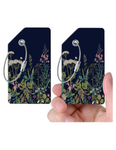 Etiquetas de Equipaje ZYAOTWQZ 2 Piezas Flor 8.89x5.08cm