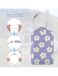 Etiquetas de Equipaje ZIHONSE de Cuero PU con Privacidad 3 Pzas 2