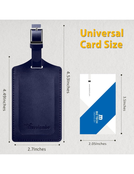 8 Etiquetas de Equipaje de Cuero Travelambo - Duraderas y Personalizables