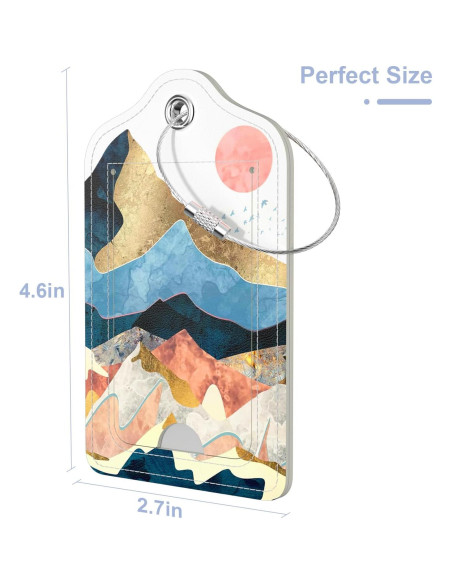 4 Etiquetas de Equipaje de Cuero PU Hsxnam - Diseño Moderno