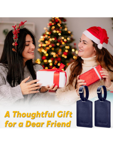 8 Etiquetas de Equipaje de Cuero Travelambo - Duraderas y Personalizables