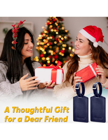 8 Etiquetas de Equipaje de Cuero Travelambo - Duraderas y Personalizables