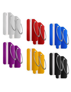 12 Etiquetas de Equipaje Weewooday Aluminio Impermeables