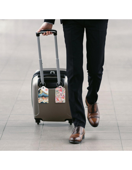 4 Etiquetas de Equipaje de Cuero PU Hsxnam - Diseño Moderno