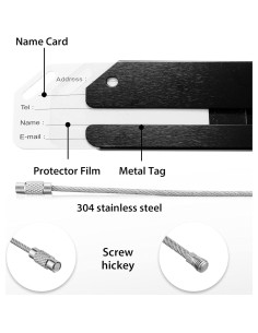 12 Etiquetas de Equipaje Weewooday Aluminio Impermeables 2