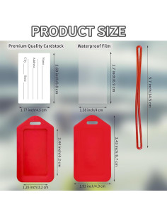 Etiquetas de Equipaje QOIUSO - Paquete de 6 Colores Impermeables 2