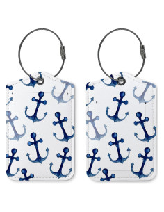 Etiquetas de Equipaje ZFQ Ancla Marina Azul Marino 2 Pzas