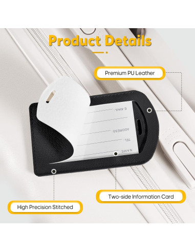 Paquete de 3 Etiquetas de Equipaje Airkit con Protección de Privacidad