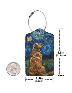 Etiquetas de Equipaje DONGPANCHN 2 Pcs Patrón Perro Colorido 2