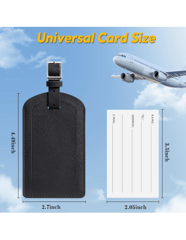 Paquete de 3 Etiquetas de Equipaje Airkit con Protección de Privacidad