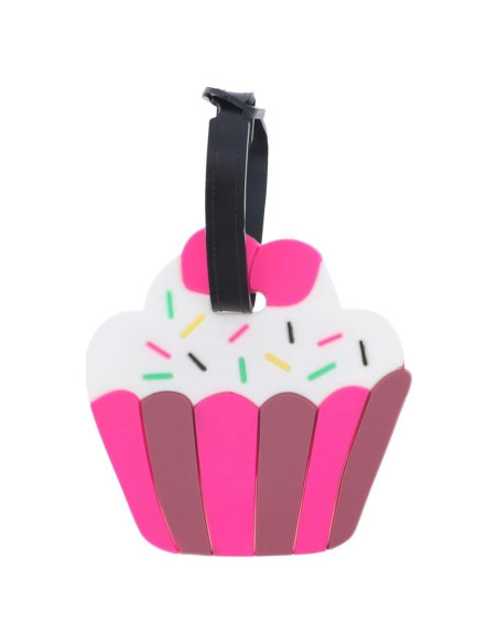 Etiqueta de Equipaje Colección SandT Cupcake Rosa 8.9cm